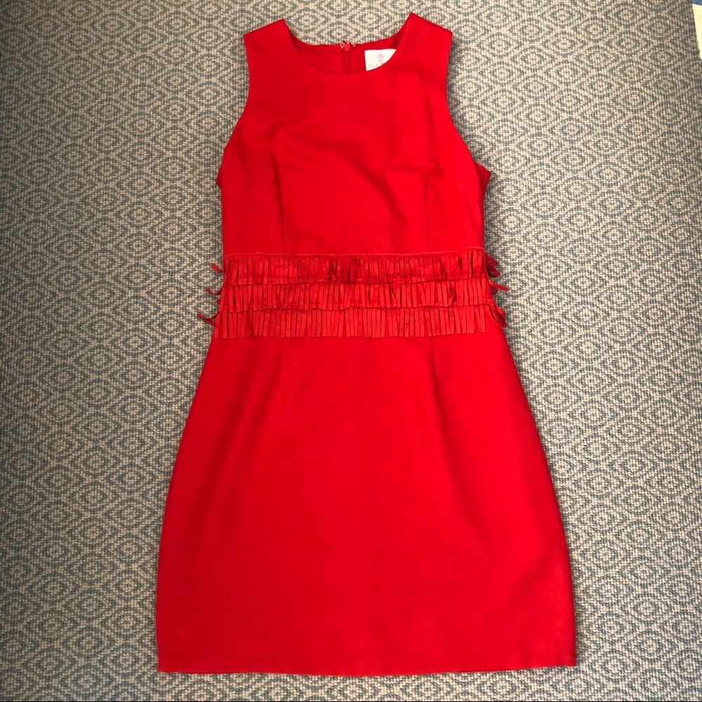 Red fringe dress